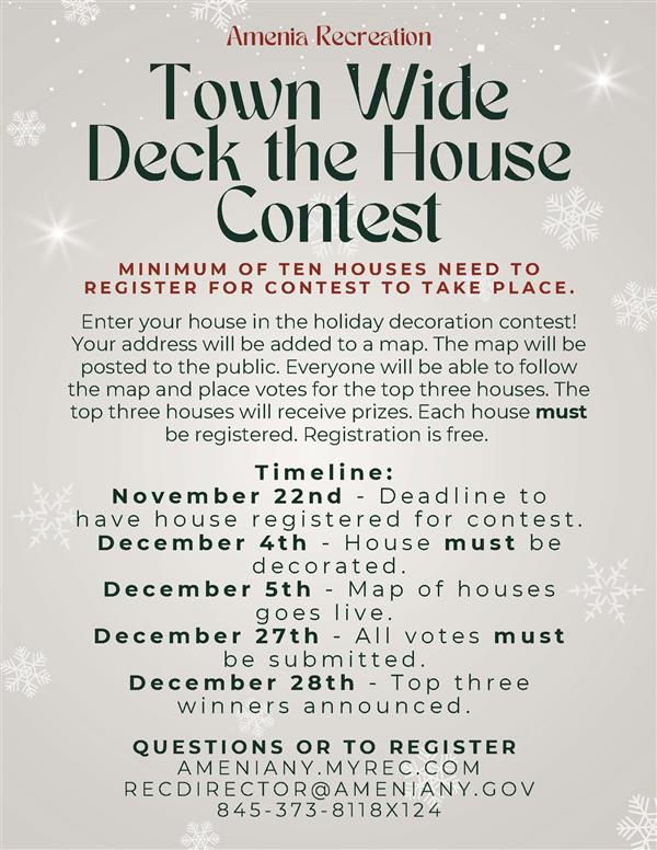 Amenia Recreation Town Wide Deck the House Contest